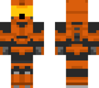 Orange Master Chief minecraft skin
