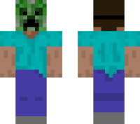 man with a creeper mask minecraft skin