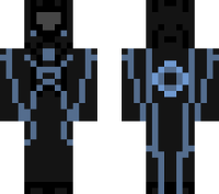 PixelArts - Tron Legacy - Commanders Suit - Blue minecraft skin