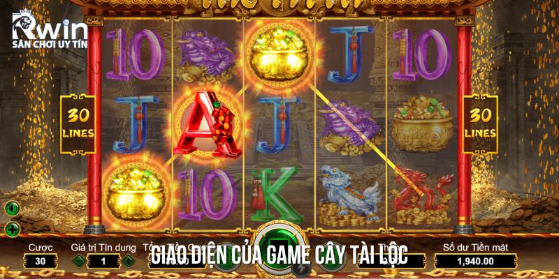 Cấu trúc giao diện và cách quay thưởng độc đáo trong trò chơi cây tài lộc
